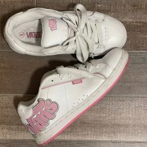 Vans pink and white womens size 9